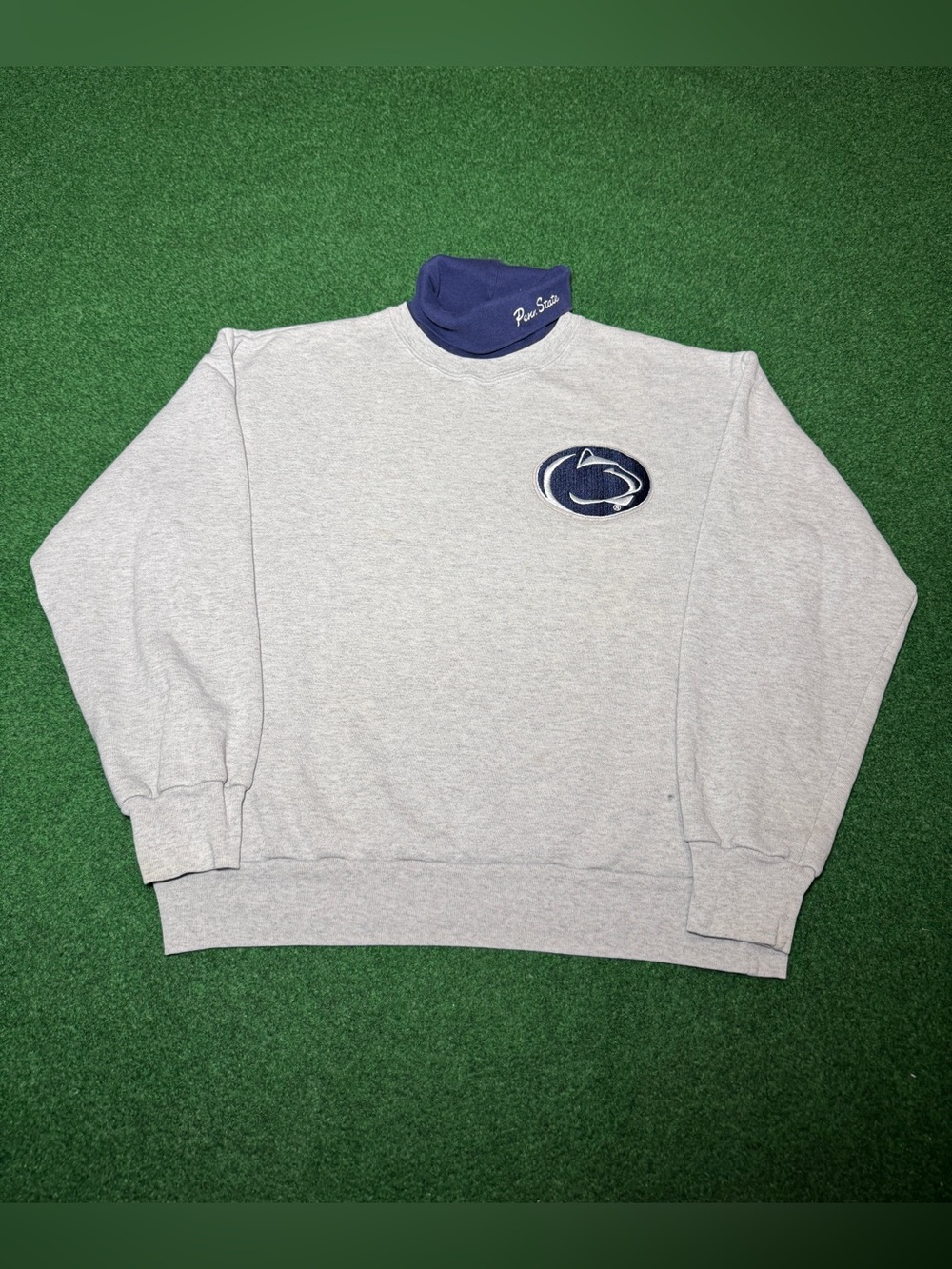 Penn State Vintage Turtleneck Sweatshirt Small Majestic 90s Gray College